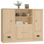 Aparador alto 3 piezas madera contrachapada roble Sonoma de vidaXL, Aparadores - Ref: Foro24-3185314, Precio: 213,13 €, Descu...