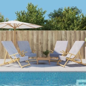 Toallas de playa 4 uds tela gris 400 g/m² 60x135 cm de vidaXL, Toallas de playa - Ref: Foro24-3157052, Precio: 46,94 €, Descu...
