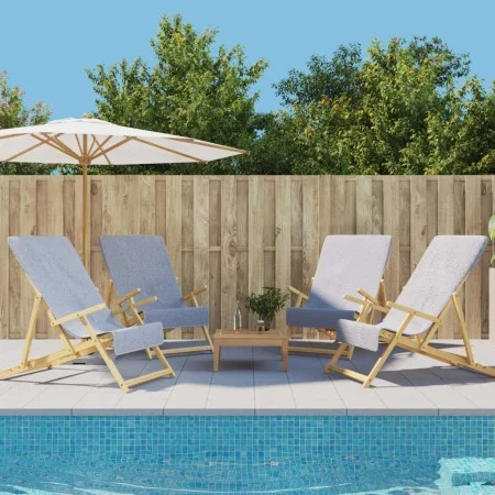 Toallas de playa 4 uds tela gris 400 g/m² 60x135 cm de vidaXL, Toallas de playa - Ref: Foro24-3157052, Precio: 46,32 €, Descu...