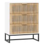 Aparador de madera contrachapada blanco 60x30x75 cm de vidaXL, Taquillas y armarios de almacenamiento - Ref: Foro24-352112, P...