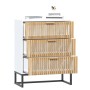 Aparador de madera contrachapada blanco 60x30x75 cm de vidaXL, Taquillas y armarios de almacenamiento - Ref: Foro24-352112, P...