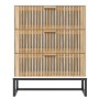 Aparador de madera contrachapada blanco 60x30x75 cm de vidaXL, Taquillas y armarios de almacenamiento - Ref: Foro24-352112, P...