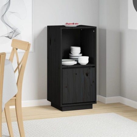 Aparador de madera maciza de pino negro 38x35x80 cm de vidaXL, Aparadores - Ref: Foro24-814348, Precio: 47,09 €, Descuento: %