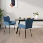 Sillas de comedor 2 unidades tela azul de vidaXL, Sillas de comedor - Ref: Foro24-344843, Precio: 104,64 €, Descuento: %