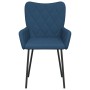 Sillas de comedor 2 unidades tela azul de vidaXL, Sillas de comedor - Ref: Foro24-344843, Precio: 105,98 €, Descuento: %