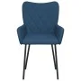 Sillas de comedor 2 unidades tela azul de vidaXL, Sillas de comedor - Ref: Foro24-344843, Precio: 104,64 €, Descuento: %