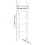Toallero escalera madera maciza de nogal 170 cm de vidaXL, Escaleras de mano - Ref: Foro24-350375, Precio: 33,89 €, Descuento: %