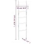 Toallero escalera madera maciza de nogal 170 cm de vidaXL, Escaleras de mano - Ref: Foro24-350375, Precio: 33,21 €, Descuento: %