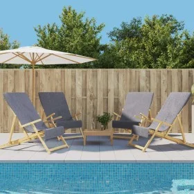 Toallas de playa 4 uds tela gris antracita 400 g/m² 60x135 cm de vidaXL, Toallas de playa - Ref: Foro24-3157054, Precio: 46,3...