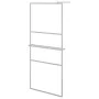 Duschwand mit ESG-Glasablage verchromtem Aluminium 90x195 cm von vidaXL, Duschwände und Duschwände - Ref: Foro24-3185497, Pre...
