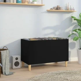 Mueble para discos madera contrachapada negro 74,5x38x48 cm de vidaXL, Almacenamiento para CD y DVD - Ref: Foro24-831958, Pre...