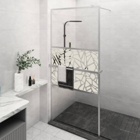 Mampara ducha con estante vidrio ESG y aluminio cromo 90x195 cm de vidaXL, Paredes y mamparas de ducha - Ref: Foro24-3185498,...