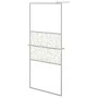 Shower screen with ESG glass and chrome aluminum shelf 90x195 cm by vidaXL, Shower walls and screens - Ref: Foro24-3185498, P...