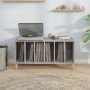Mueble para discos madera contrachapada gris Sonoma 100x38x48cm de vidaXL, Almacenamiento para CD y DVD - Ref: Foro24-831979,...