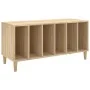 Mueble discos madera contrachapada roble Sonoma 100x38x48 cm de vidaXL, Almacenamiento para CD y DVD - Ref: Foro24-831976, Pr...
