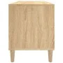 Mueble discos madera contrachapada roble Sonoma 100x38x48 cm de vidaXL, Almacenamiento para CD y DVD - Ref: Foro24-831976, Pr...