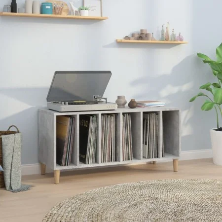 Plywood gray concrete record cabinet 100x38x48 cm by vidaXL, CD and DVD storage - Ref: Foro24-831977, Price: 65,15 €, Discoun...