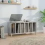 Plywood gray concrete record cabinet 100x38x48 cm by vidaXL, CD and DVD storage - Ref: Foro24-831977, Price: 65,15 €, Discoun...