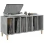 Plywood gray concrete record cabinet 100x38x48 cm by vidaXL, CD and DVD storage - Ref: Foro24-831977, Price: 65,15 €, Discoun...
