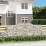 Cestas gaviones 12 uds forma de arco hierro 300x50x120/140 cm de vidaXL, Maceteros y jardineras - Ref: Foro24-3146729, Precio...