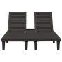 Tumbona doble de polipropileno negro 155x138x83 cm de vidaXL, Tumbonas - Ref: Foro24-364150, Precio: 342,28 €, Descuento: %
