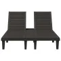Tumbona doble de polipropileno negro 155x138x83 cm de vidaXL, Tumbonas - Ref: Foro24-364150, Precio: 336,30 €, Descuento: %