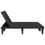 Tumbona doble de polipropileno negro 155x138x83 cm de vidaXL, Tumbonas - Ref: Foro24-364150, Precio: 336,30 €, Descuento: %