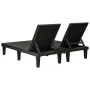 Tumbona doble de polipropileno negro 155x138x83 cm de vidaXL, Tumbonas - Ref: Foro24-364150, Precio: 336,30 €, Descuento: %