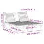 Tumbona doble de polipropileno negro 155x138x83 cm de vidaXL, Tumbonas - Ref: Foro24-364150, Precio: 342,28 €, Descuento: %