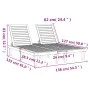 Tumbona doble de polipropileno negro 155x138x83 cm de vidaXL, Tumbonas - Ref: Foro24-364150, Precio: 336,30 €, Descuento: %