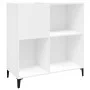 White plywood record cabinet 84.5x38x89 cm by vidaXL, CD and DVD storage - Ref: Foro24-831997, Price: 73,52 €, Discount: %