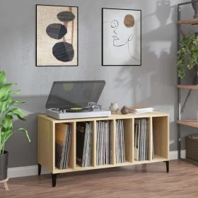 Sonoma oak plywood disc cabinet 100x38x48 cm by vidaXL, CD and DVD storage - Ref: Foro24-831984, Price: 75,37 €, Discount: %