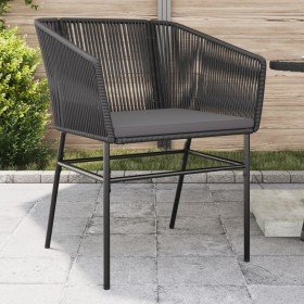 Sillones de jardín con cojines 2 uds ratán sintético negro en Sillas de jardín | Comprar online en Foru.es