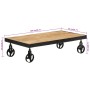 Mesa de centro con ruedas madera maciza de mango 100x55x26 cm en Mesas de centro | Comprar online en Foru.es