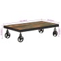 Mesa de centro con ruedas madera maciza reciclada 100x55x26 cm en Mesas de centro | Comprar online en Foru.es