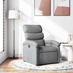 Sillón reclinable de tela gris claro en Sillones | Comprar online en Foru.es
