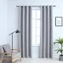 Blackout curtains with metal rings 2 pieces gray 140x225 cm by vidaXL, Curtains and curtains - Ref: Foro24-134465, Price: 35,...