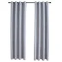 Blackout curtains with metal rings 2 pieces gray 140x225 cm by vidaXL, Curtains and curtains - Ref: Foro24-134465, Price: 35,...