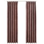 Cortinas opacas ganchos 2 pzas terciopelo rosa viejo 140x245 cm de vidaXL, Cortinas y visillos - Ref: Foro24-134526, Precio: ...