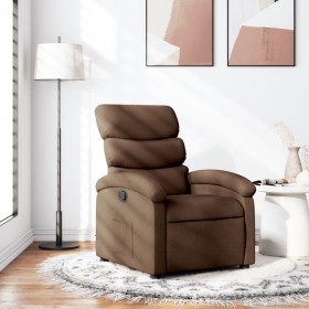 Sillón reclinable de tela marrón en Sillones | Comprar online en Foru.es
