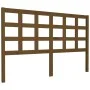 Honey brown solid pine wood bed headboard 156x4x100 cm by vidaXL, Headboards and footboards - Ref: Foro24-817898, Price: 47,8...