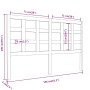 Cabecero de cama madera maciza de pino marrón miel 156x4x100 cm de vidaXL, Cabeceros y pies de cama - Ref: Foro24-817898, Pre...