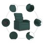 Sillón reclinable de tela verde oscuro en Sillones | Comprar online en Foru.es