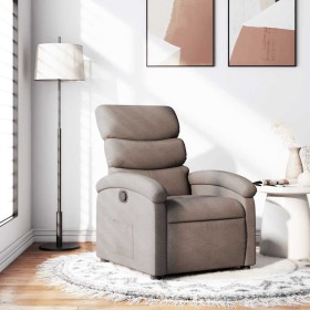 Sillón reclinable de tela gris taupe en Sillones | Comprar online en Foru.es