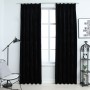 Cortinas opacas con ganchos 2 pzas terciopelo negro 140x225 cm de vidaXL, Cortinas y visillos - Ref: Foro24-134493, Precio: 5...