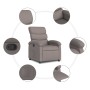 Sillón reclinable de tela gris taupe en Sillones | Comprar online en Foru.es