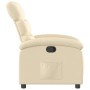 Sillón reclinable de tela crema en Sillones | Comprar online en Foru.es