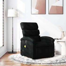 Sillón reclinable de masaje de tela negro en Sillones | Comprar online en Foru.es