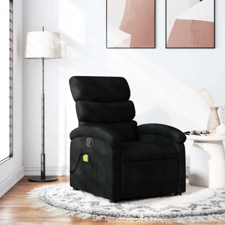 Sillón reclinable de masaje de tela negro en Sillones | Comprar online en Foru.es