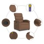 Sillón reclinable con masaje de tela marrón en Sillones | Comprar online en Foru.es